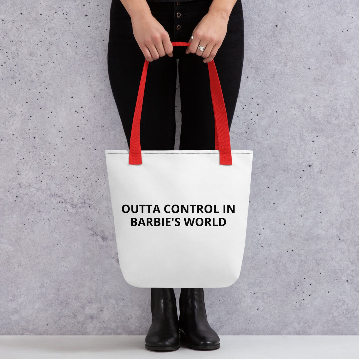 OUTTA CONTROL BARBIE WORLD Tote bag