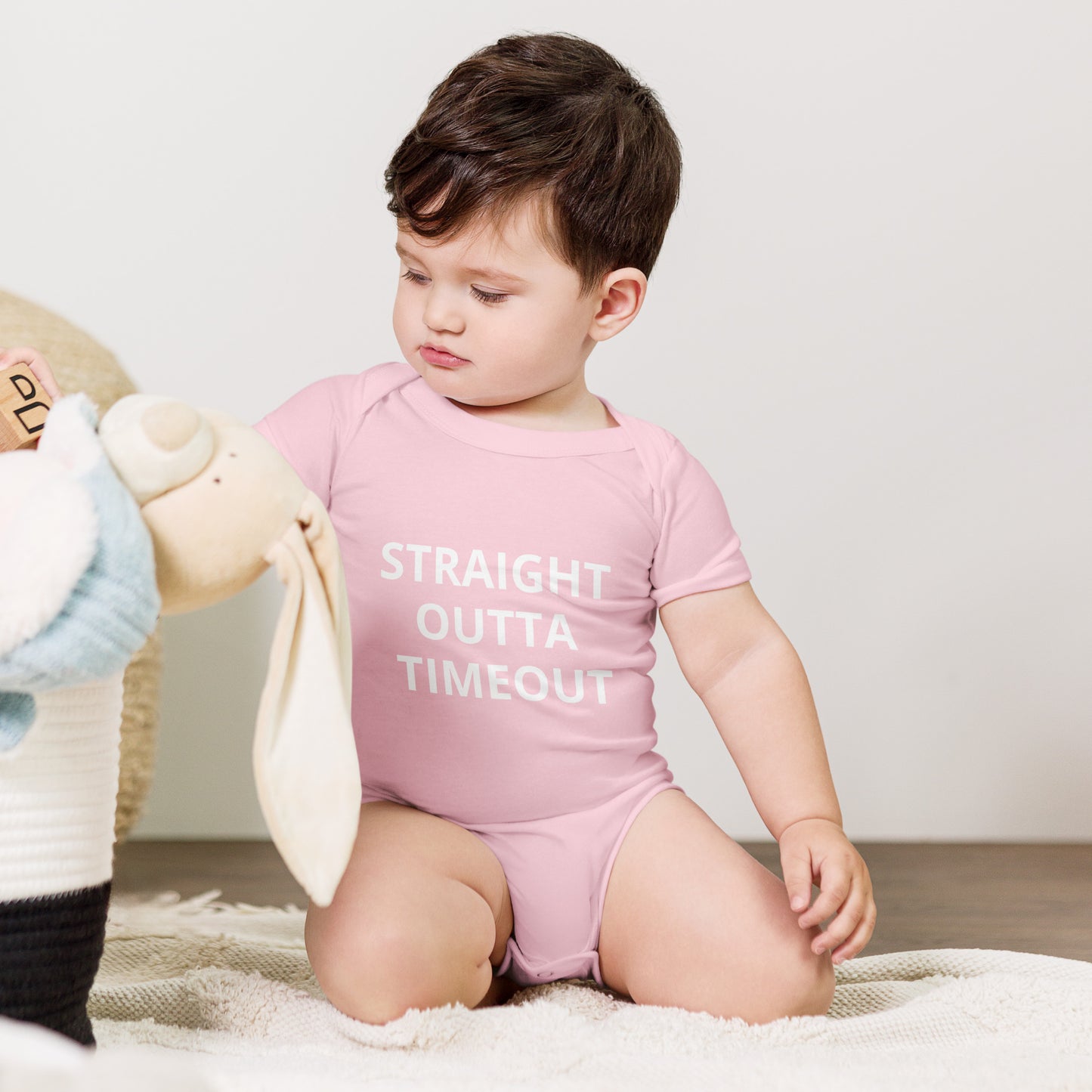 STRAIGHT OUTTA TIMEOUT Baby short sleeve one piece