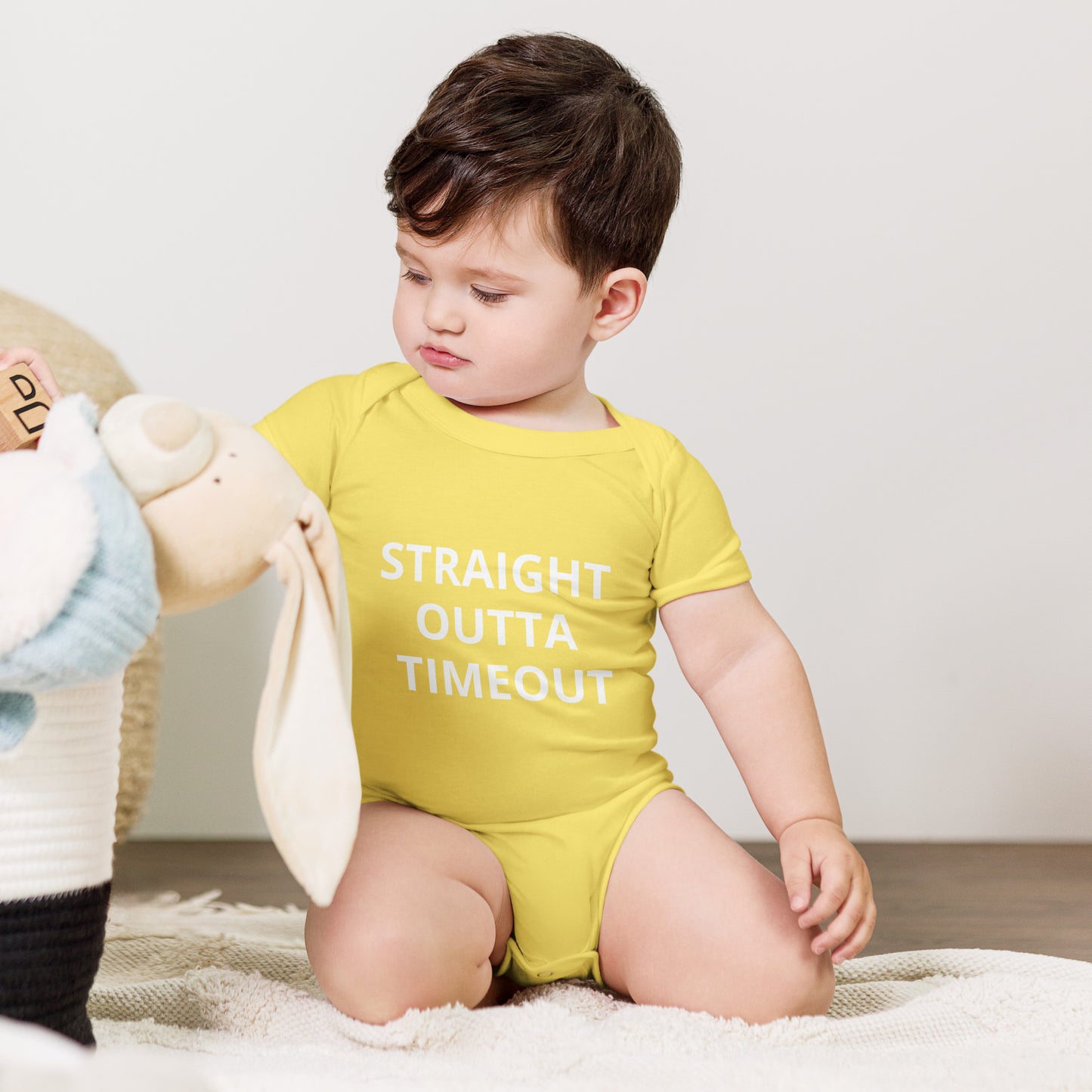 STRAIGHT OUTTA TIMEOUT Baby short sleeve one piece