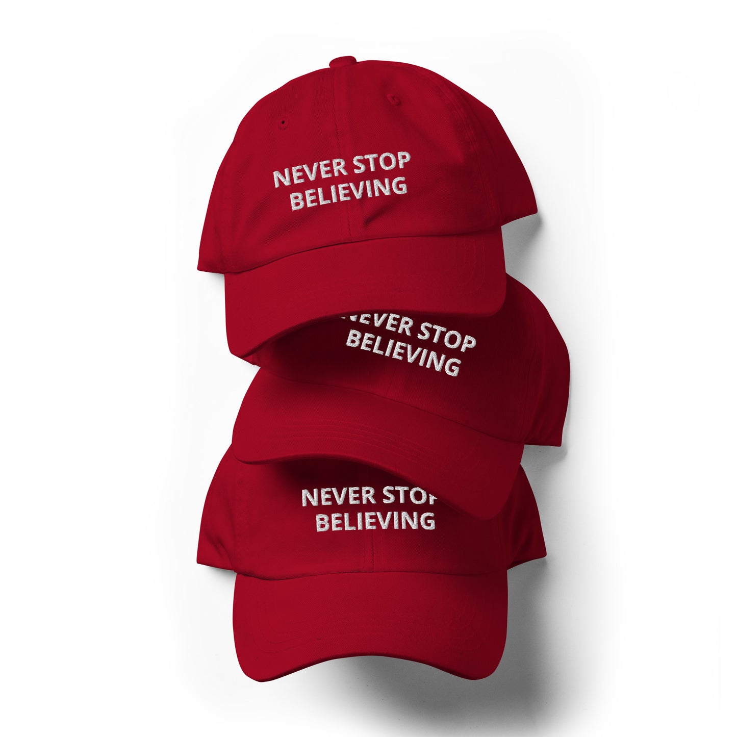 NEVER STOP BELIEVING hat