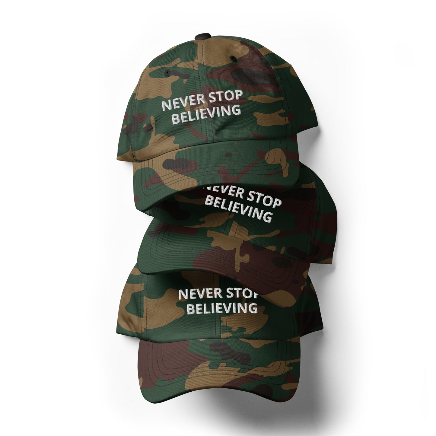 NEVER STOP BELIEVING hat