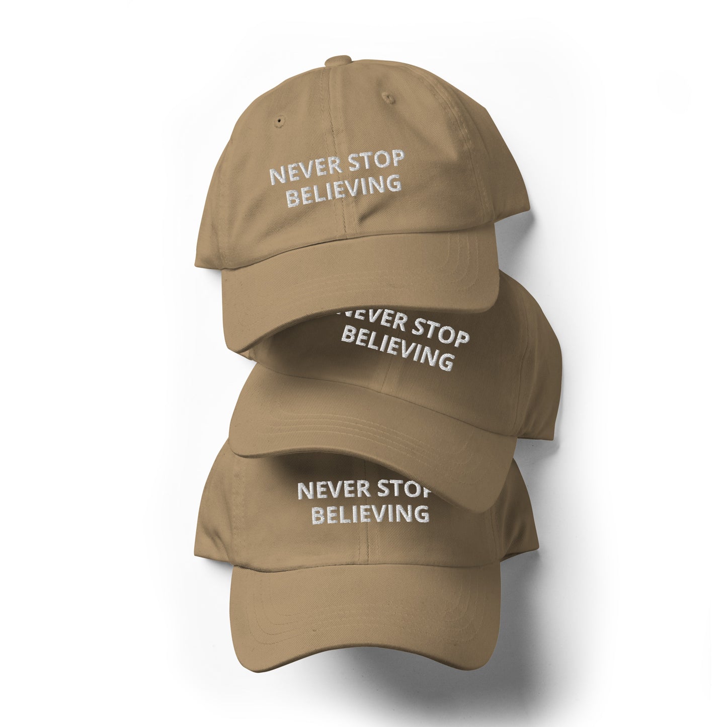 NEVER STOP BELIEVING hat