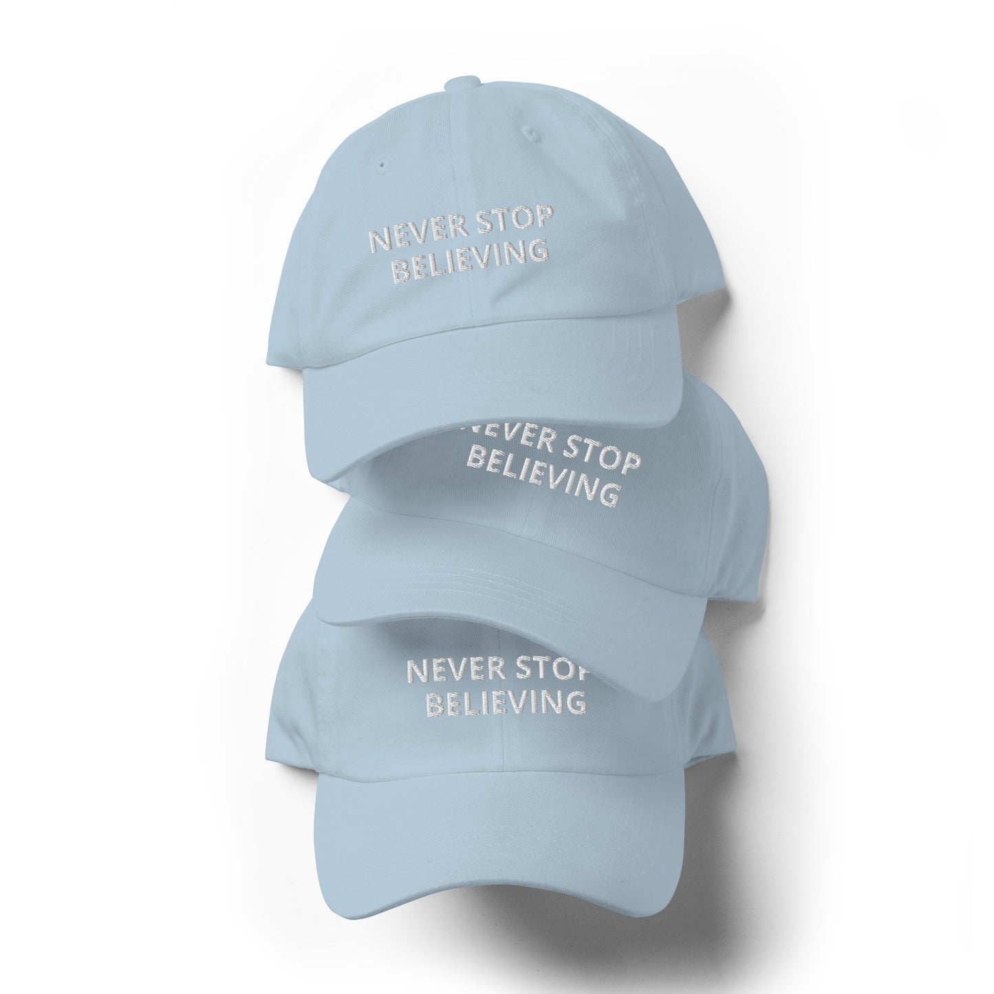 NEVER STOP BELIEVING hat