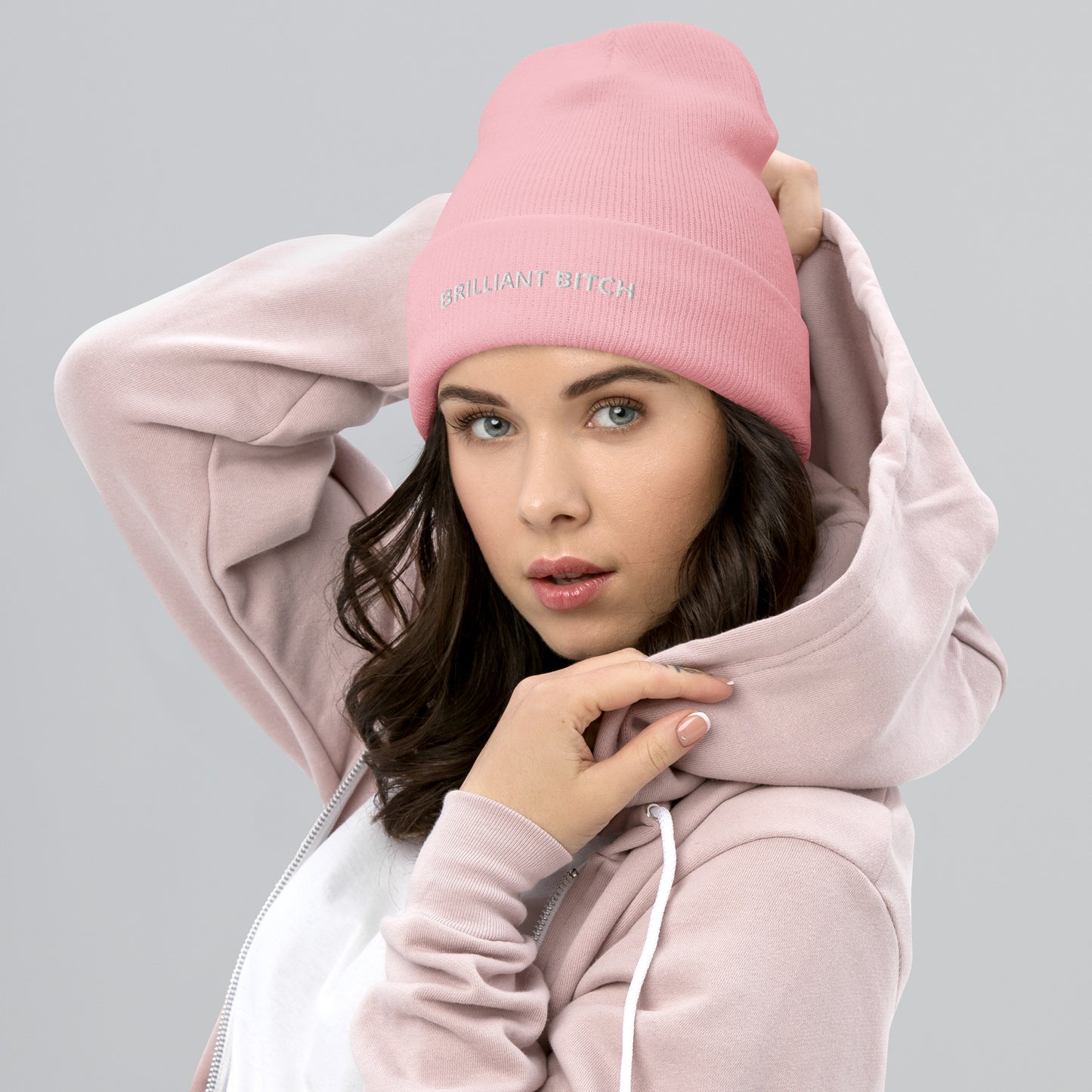 BRILLIANT BITCH Cuffed Beanie