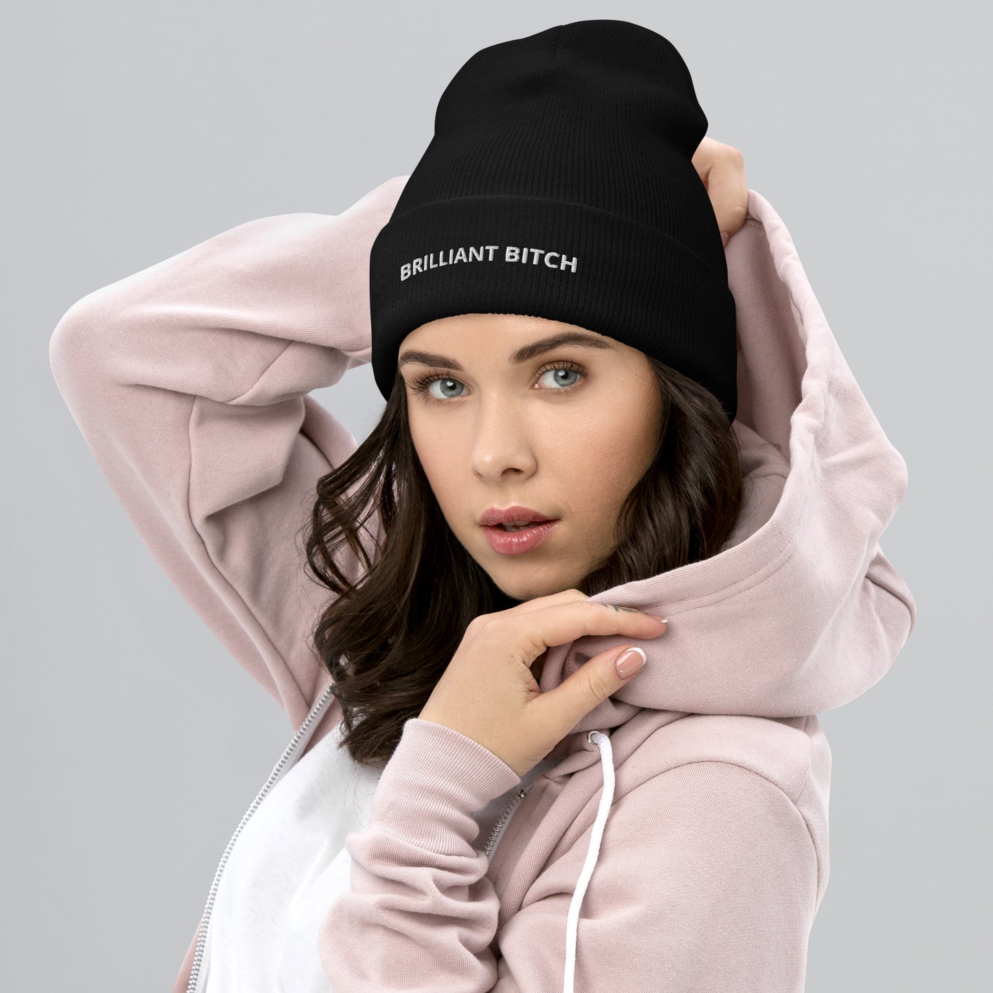 BRILLIANT BITCH Cuffed Beanie