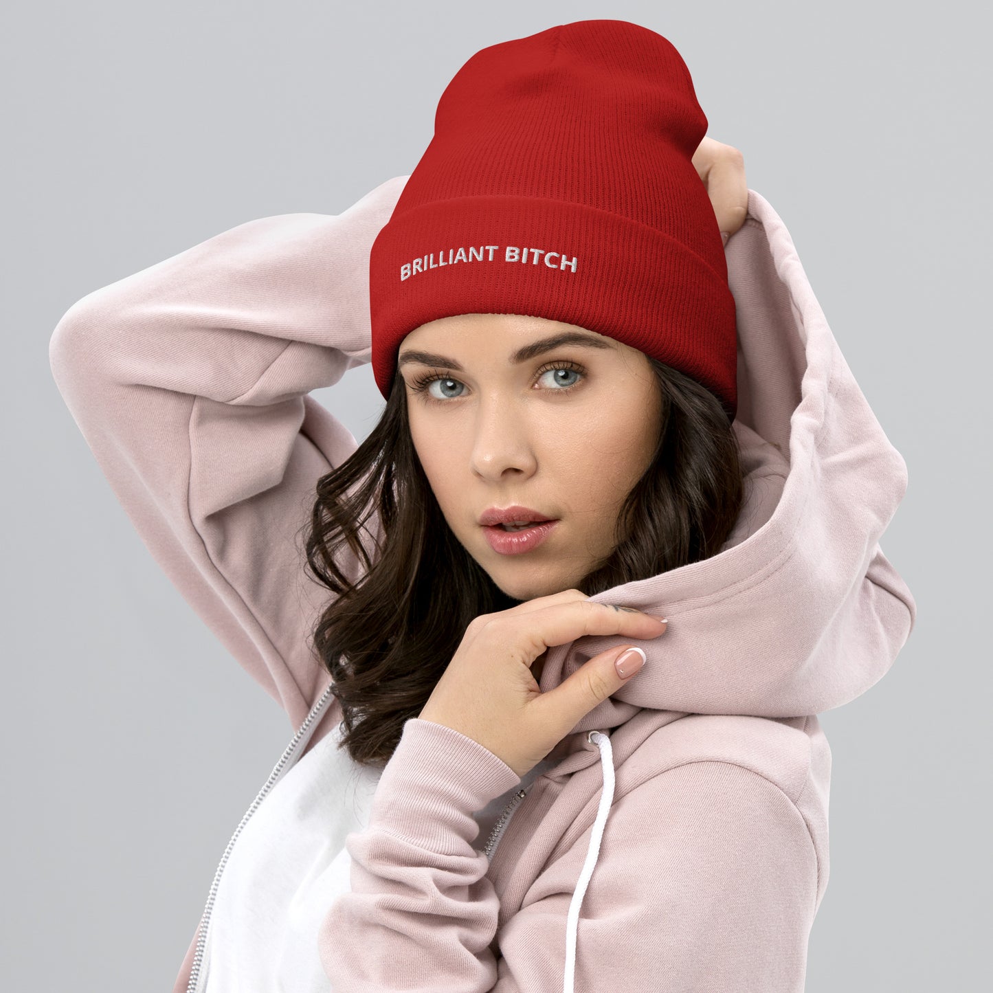 BRILLIANT BITCH Cuffed Beanie