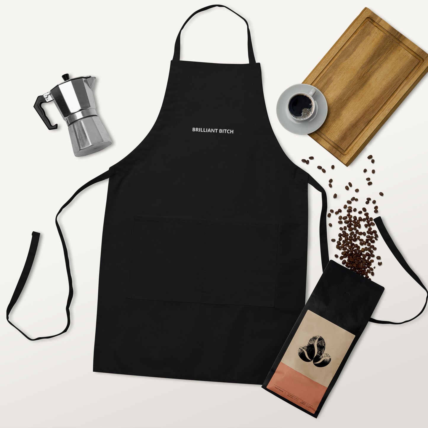 BRILLIANT BITCH Embroidered Apron