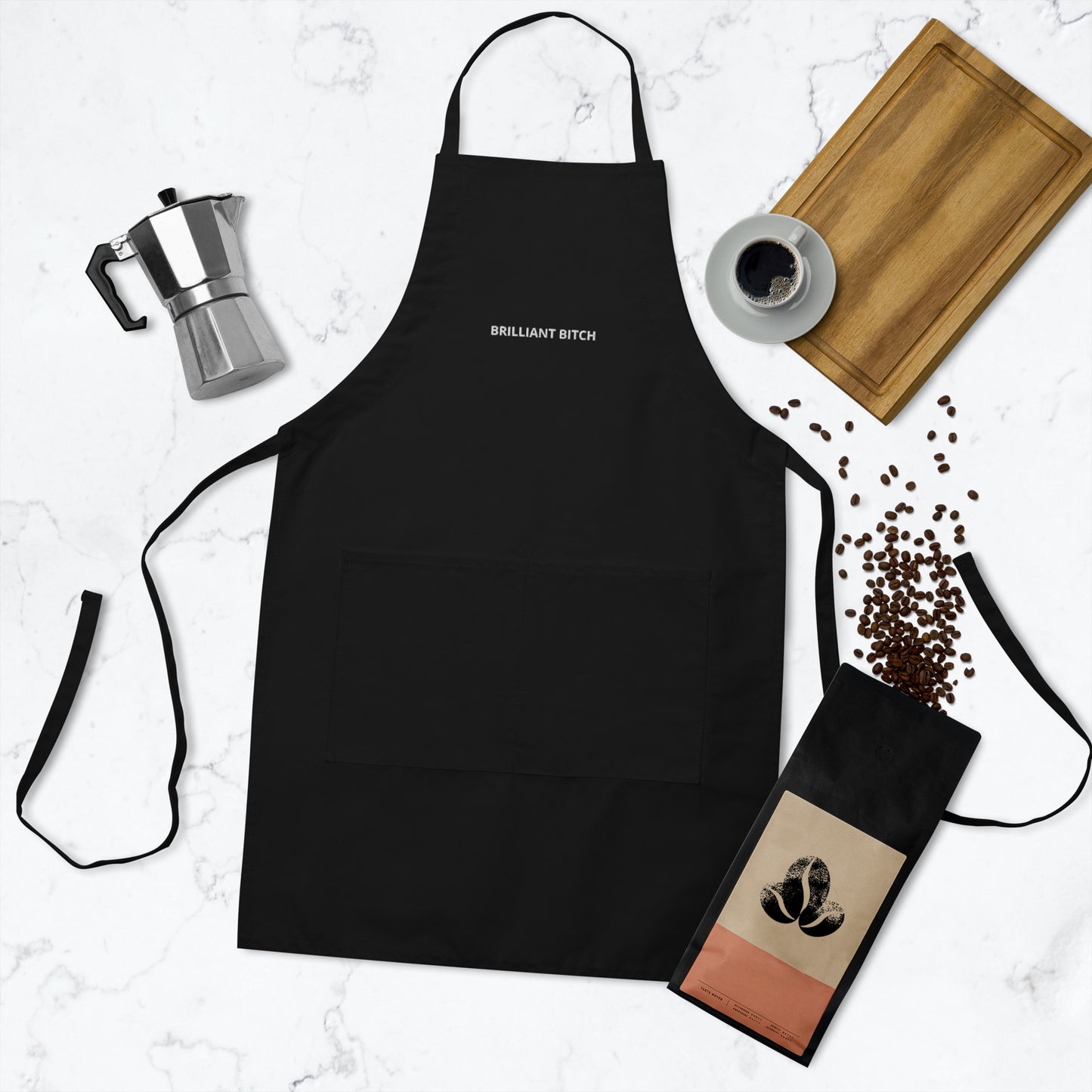 BRILLIANT BITCH Embroidered Apron