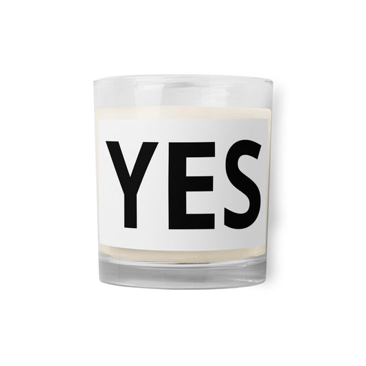 YES Glass jar soy wax candle