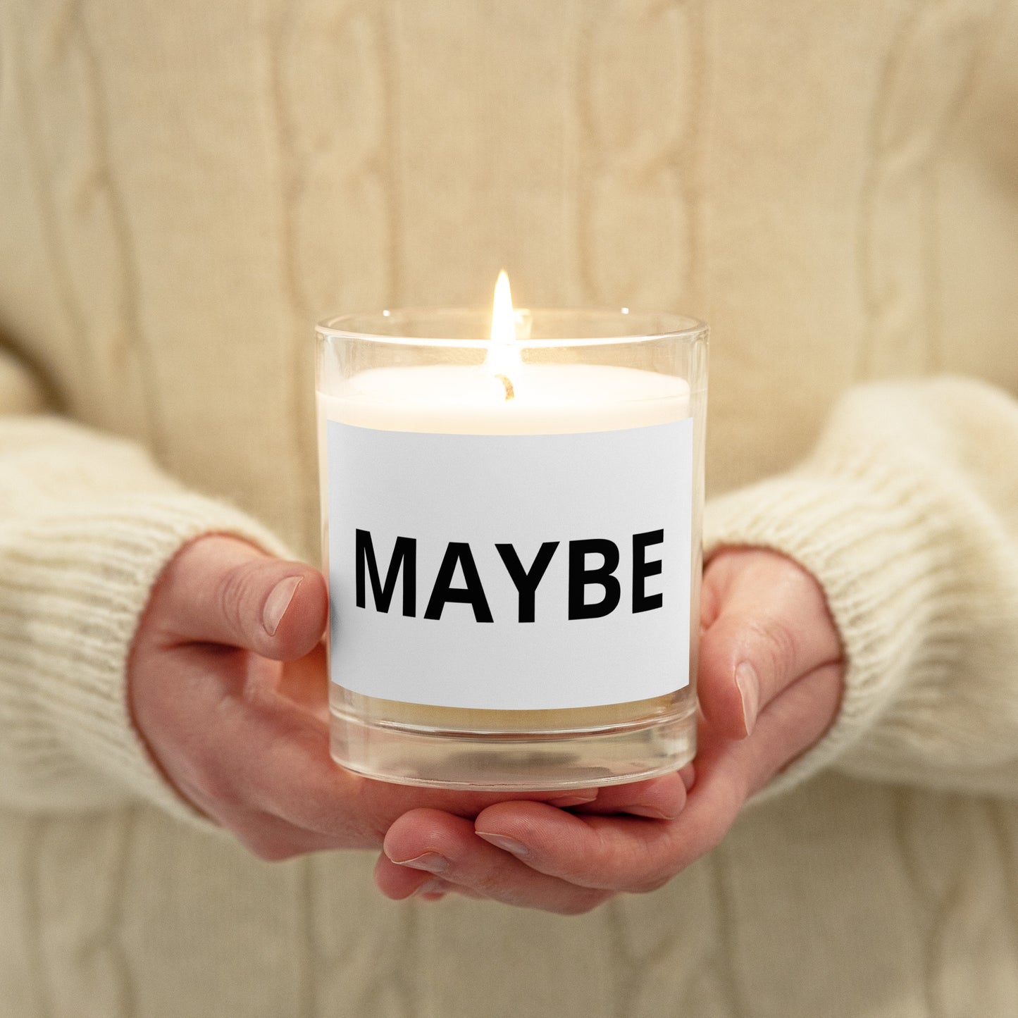 MAYBE Glass jar soy wax candle