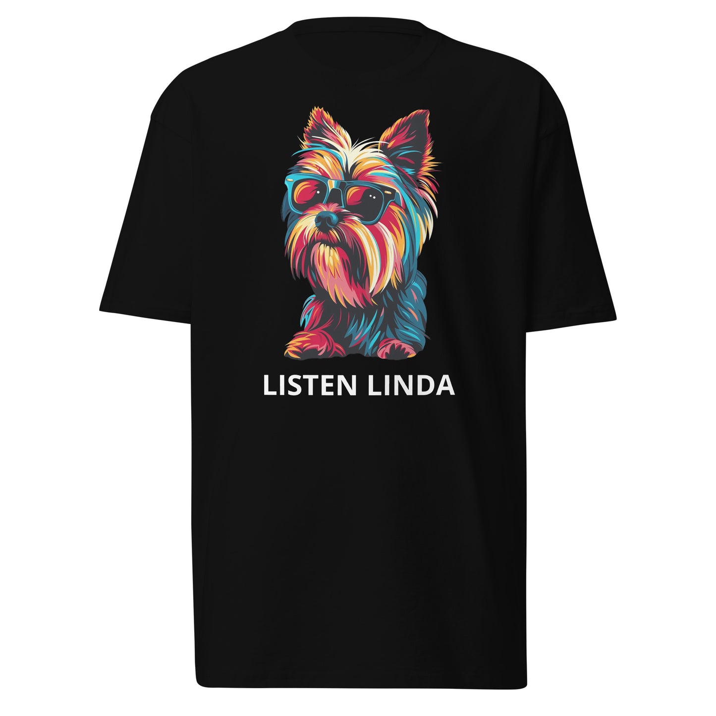 LISTEN LINDA Men’s premium heavyweight tee