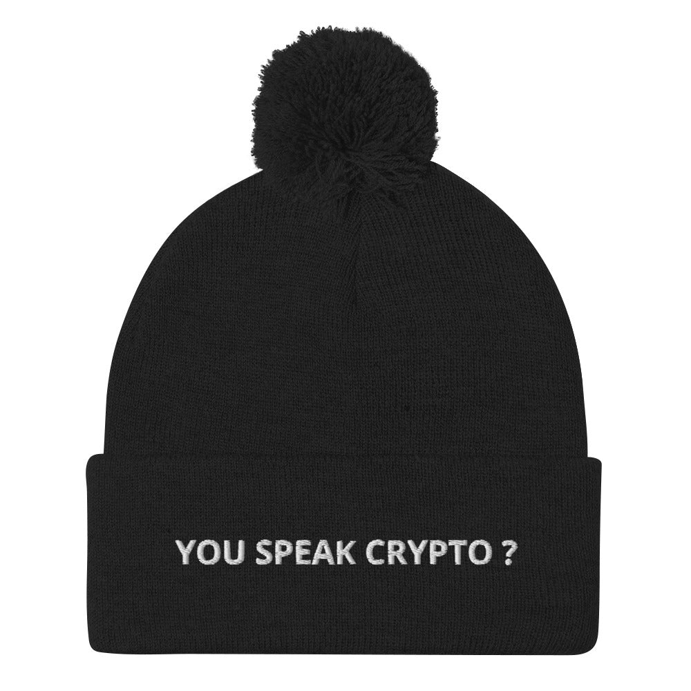 YOU SPEAK CRYPTO ? Pom-Pom Beanie