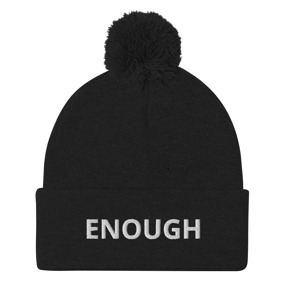 ENOUGH Pom-Pom Beanie