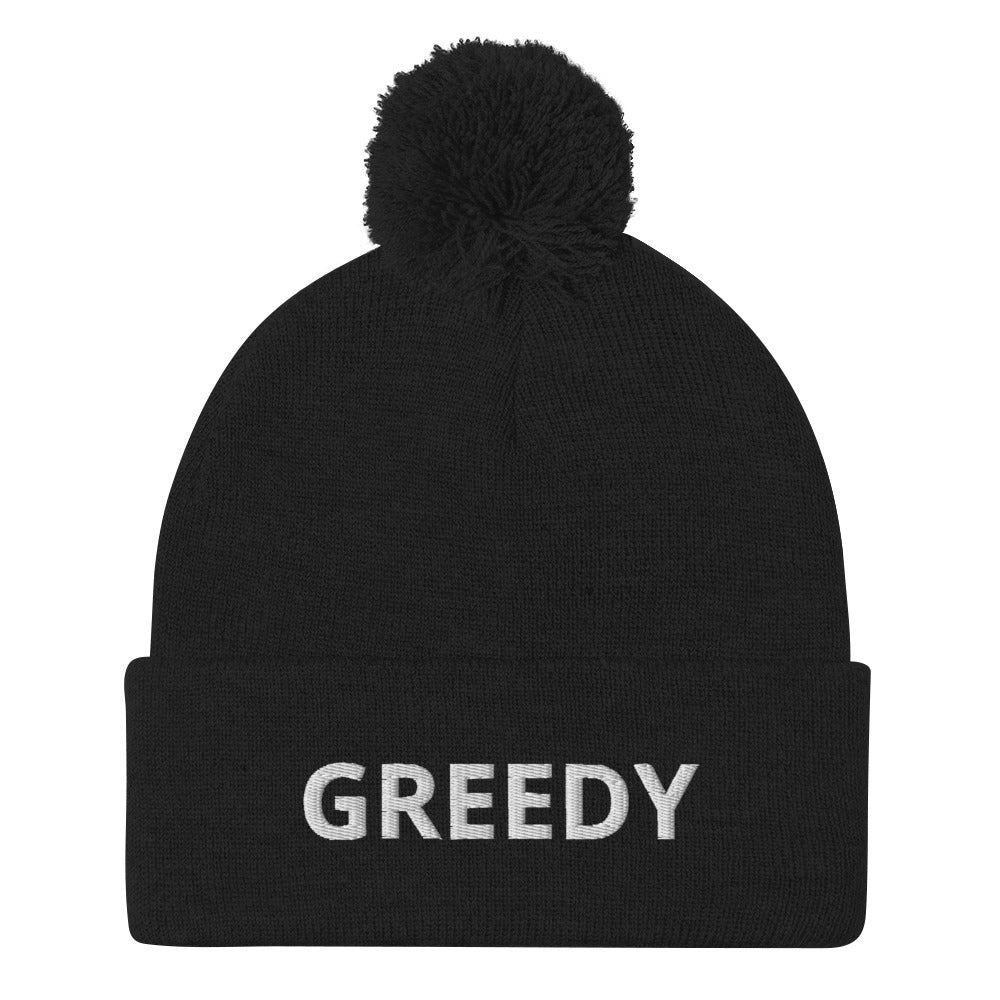 GREEDY Pom-Pom Beanie
