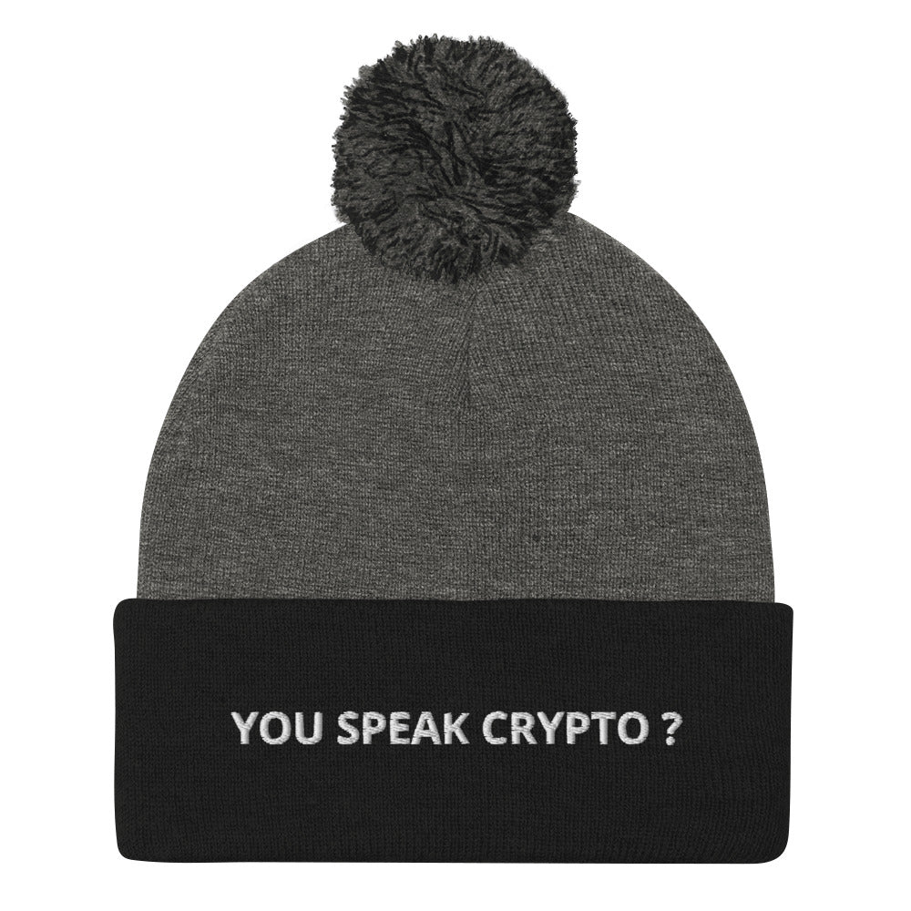 YOU SPEAK CRYPTO ? Pom-Pom Beanie