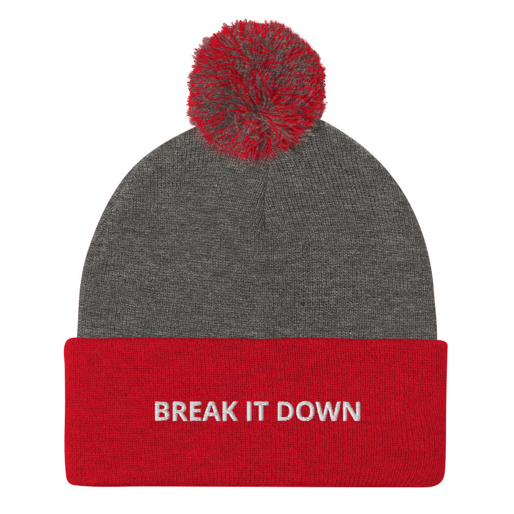 BREAK IT DOWN Pom-Pom Beanie