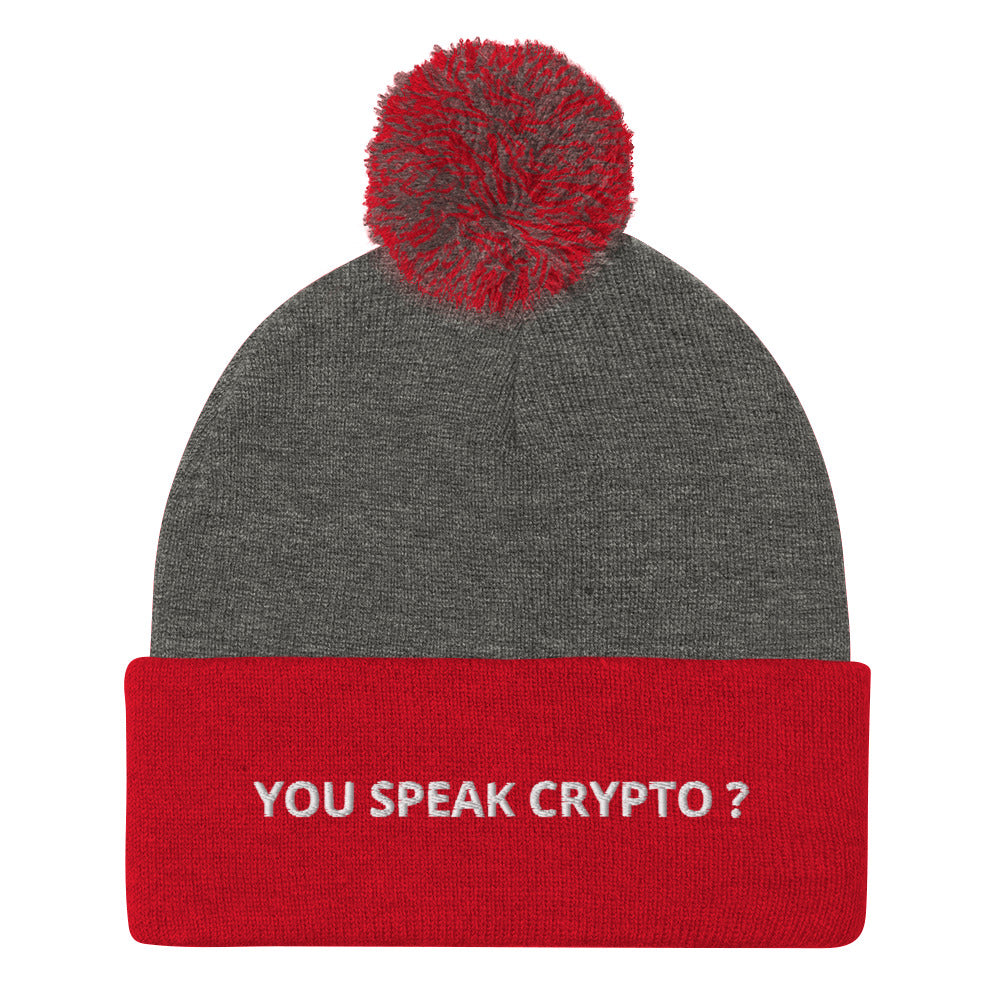 YOU SPEAK CRYPTO ? Pom-Pom Beanie