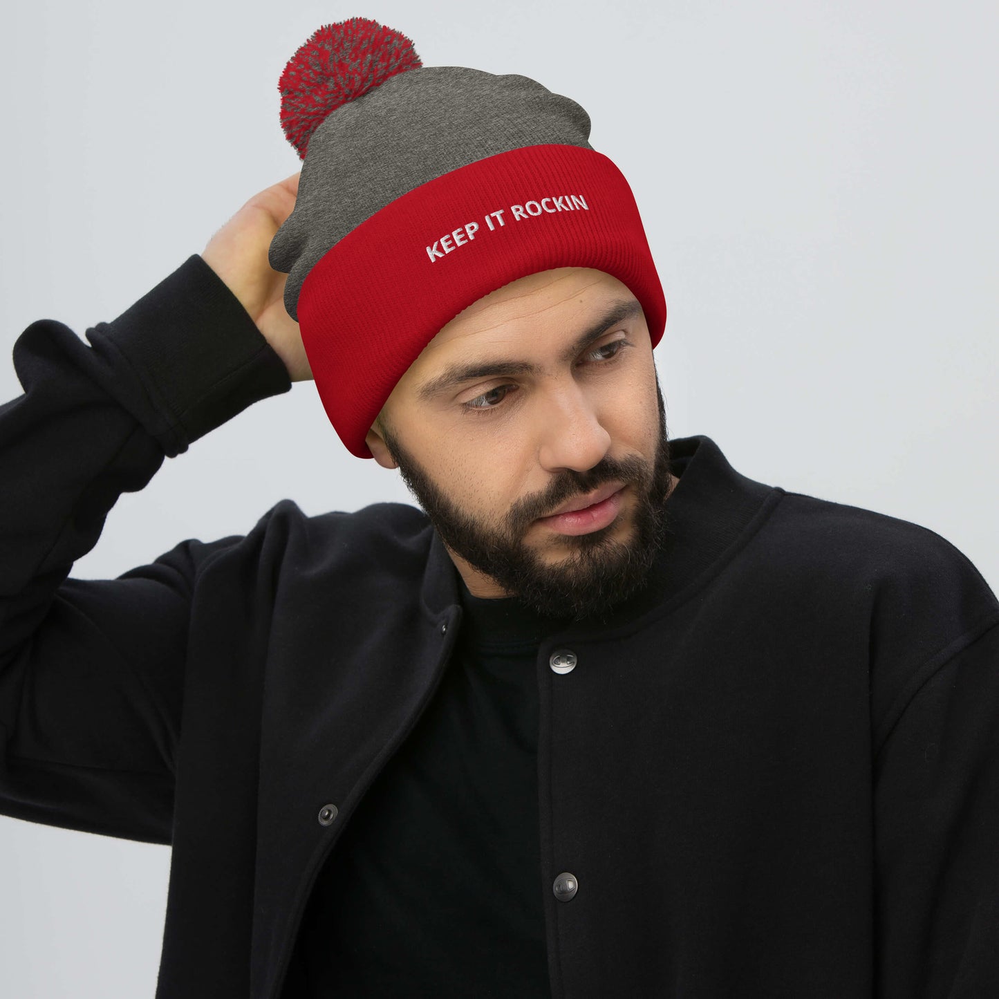 KEEP IT ROCKIN Pom-Pom Beanie