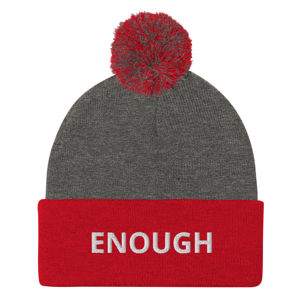 ENOUGH Pom-Pom Beanie