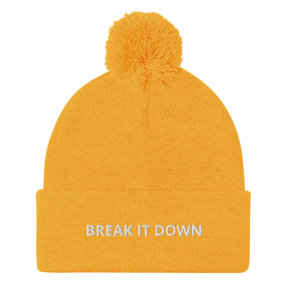 BREAK IT DOWN Pom-Pom Beanie