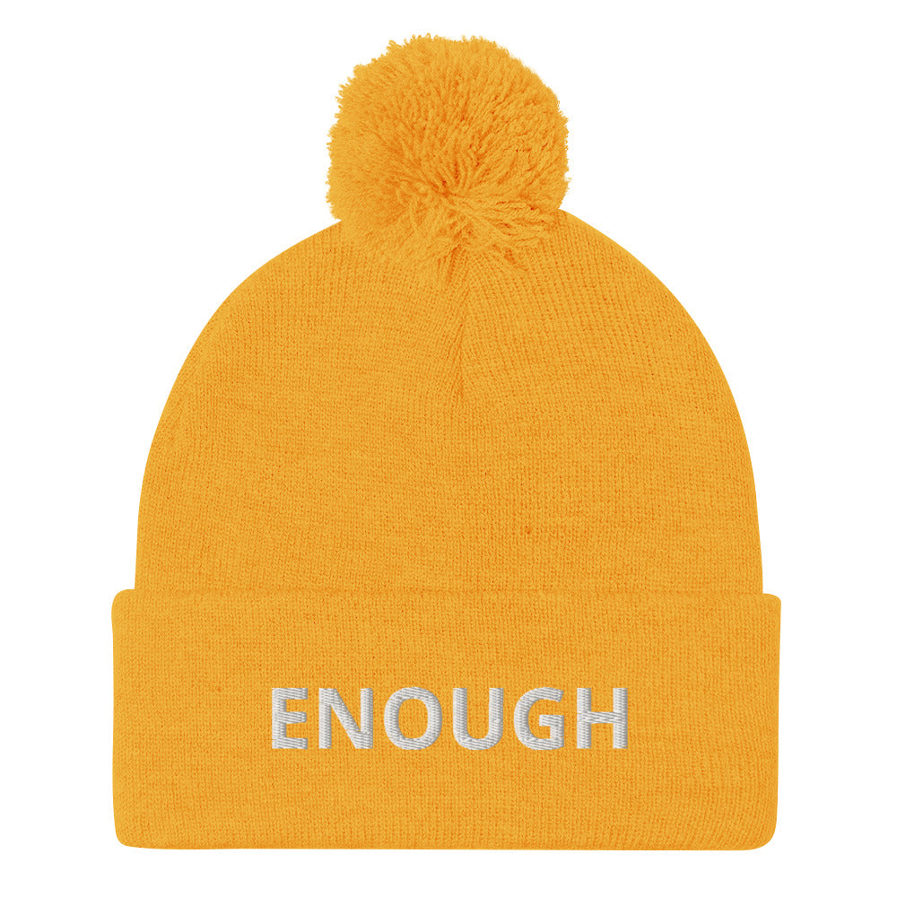 ENOUGH Pom-Pom Beanie