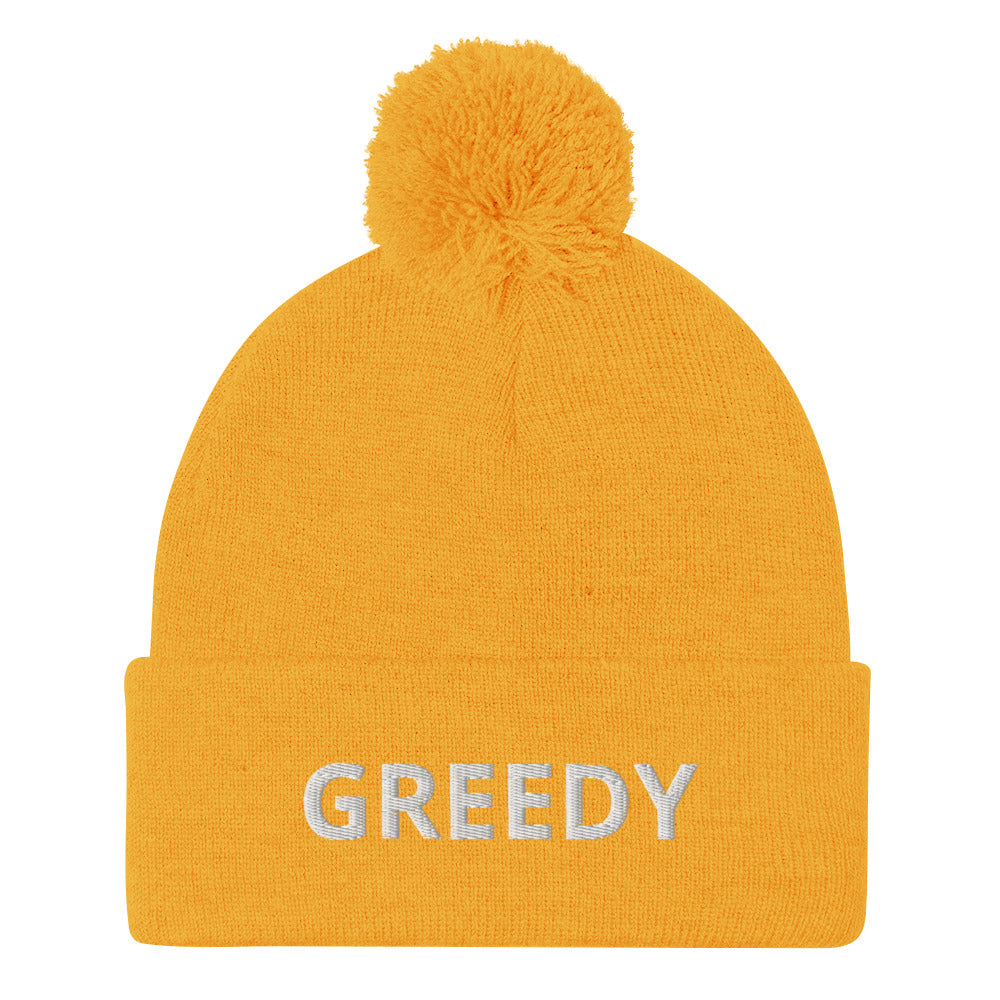 GREEDY Pom-Pom Beanie