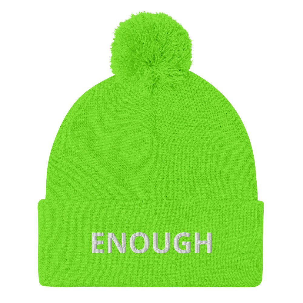 ENOUGH Pom-Pom Beanie