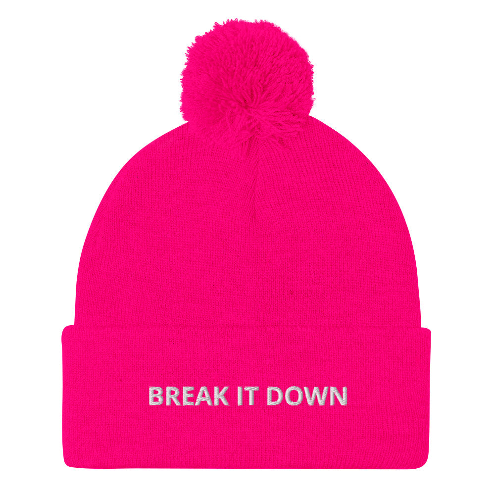 BREAK IT DOWN Pom-Pom Beanie