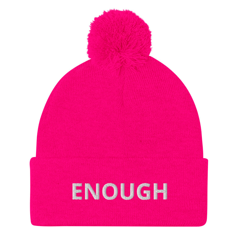 ENOUGH Pom-Pom Beanie