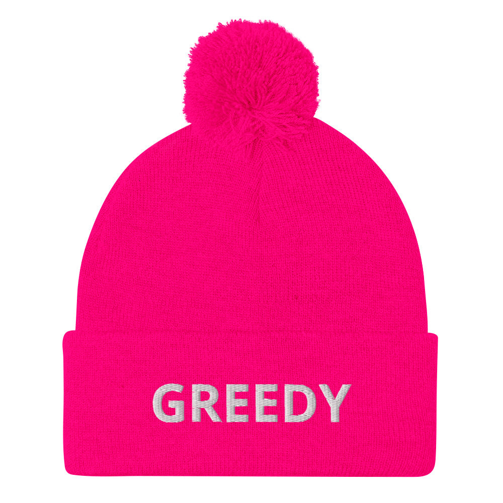 GREEDY Pom-Pom Beanie