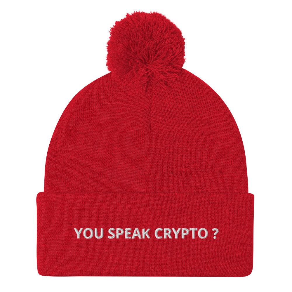 YOU SPEAK CRYPTO ? Pom-Pom Beanie