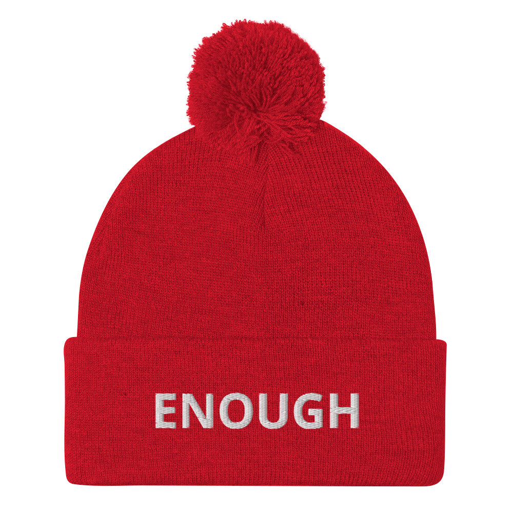 ENOUGH Pom-Pom Beanie
