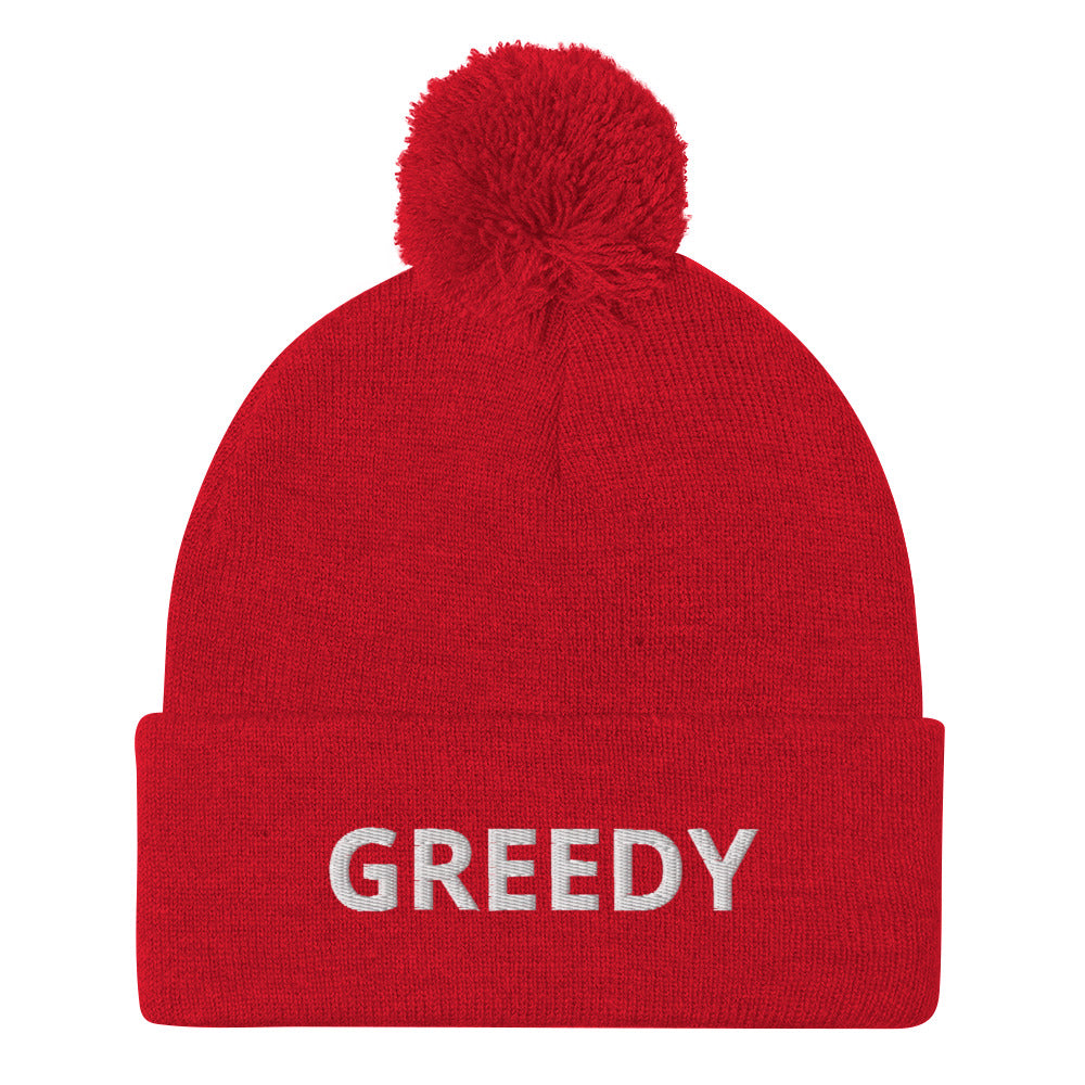 GREEDY Pom-Pom Beanie