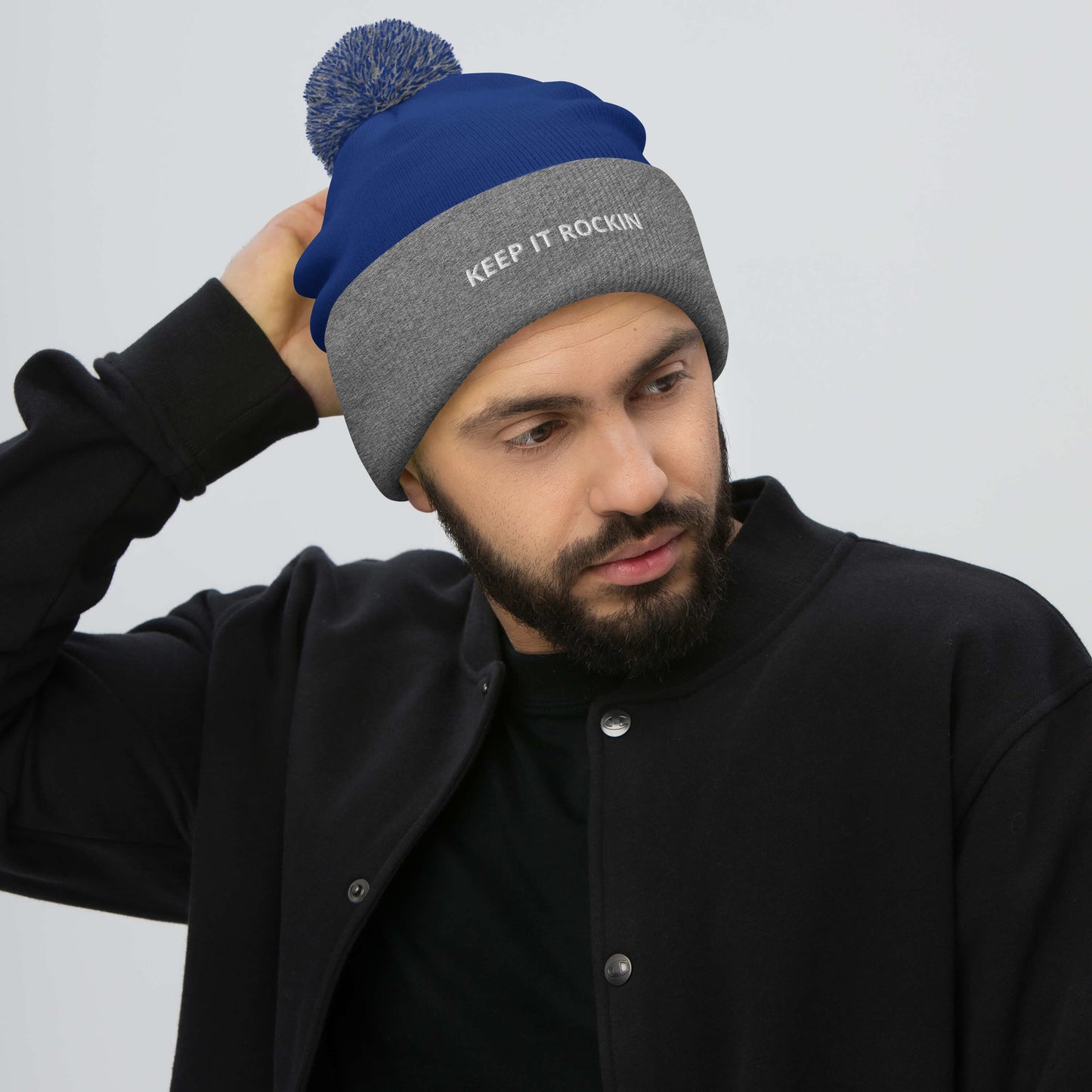 KEEP IT ROCKIN Pom-Pom Beanie