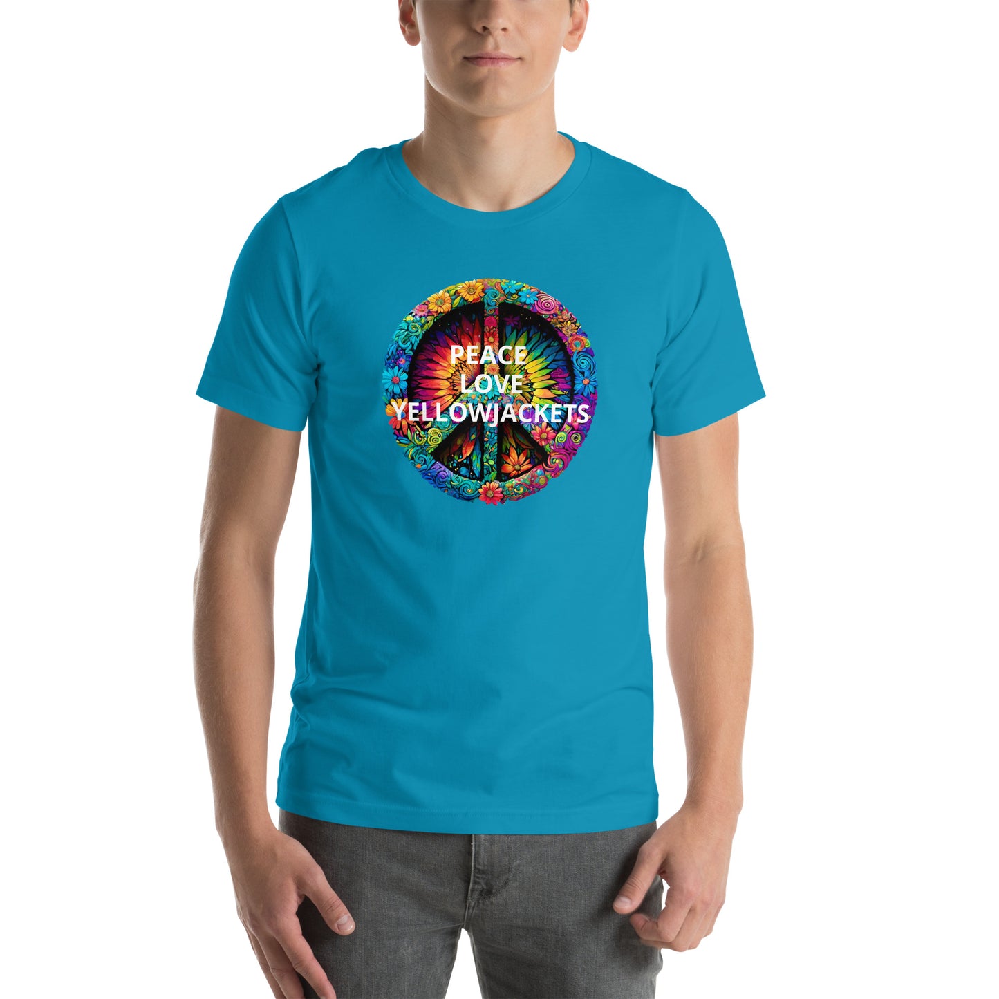 PEACE LOVE YELLOWJACKETS Unisex t-shirt