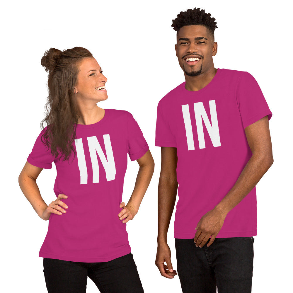 "IN" & "OUT" Unisex t-shirt