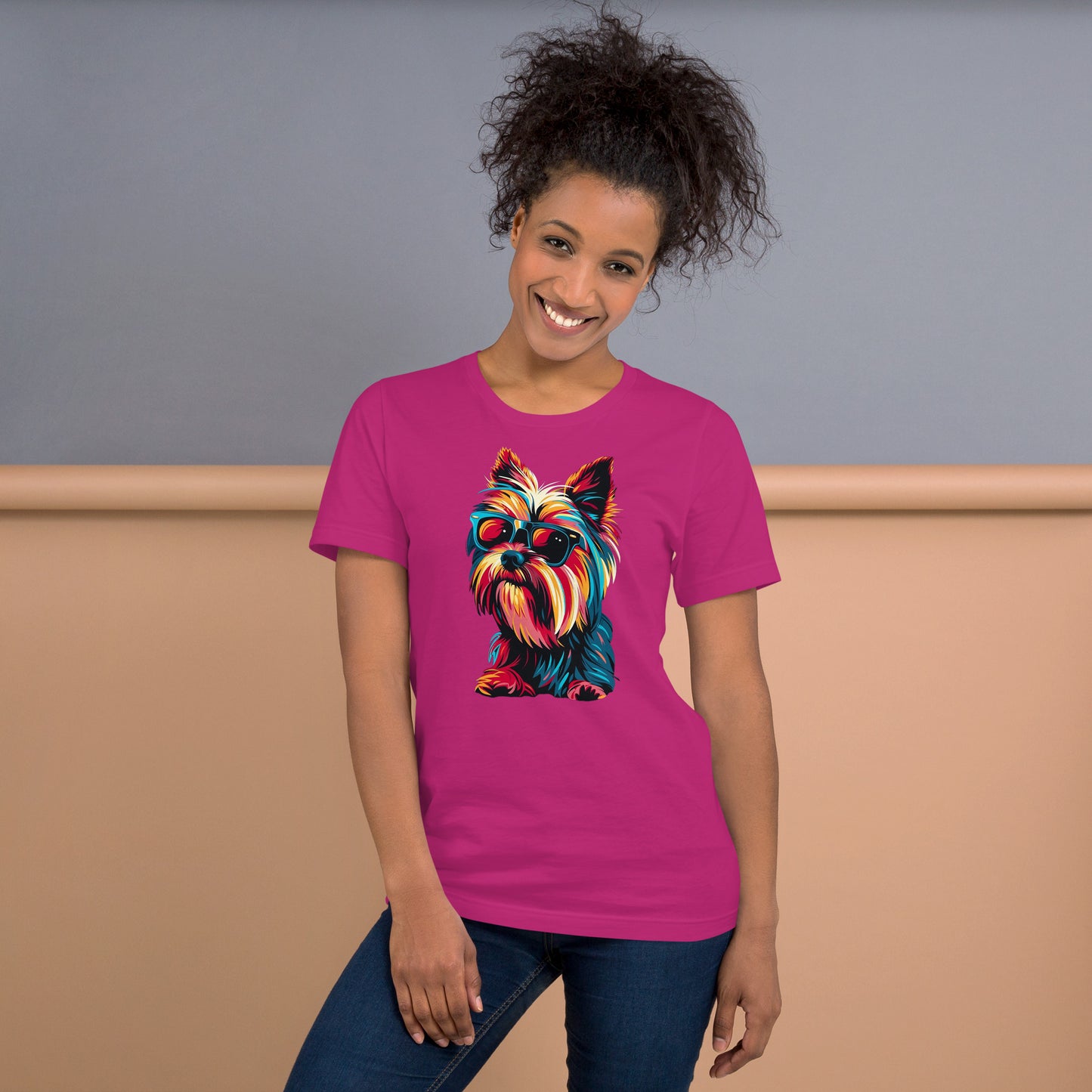 Yorkies Rule! Unisex t-shirt