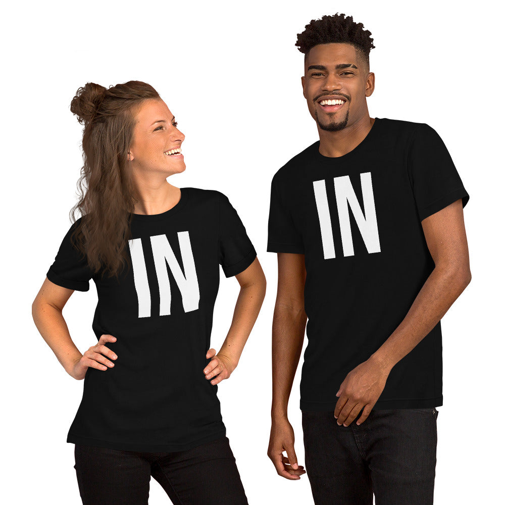 "IN" & "OUT" Unisex t-shirt