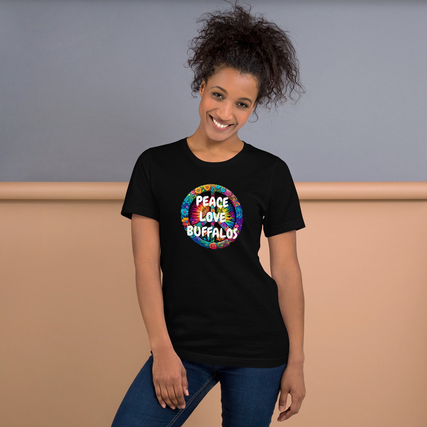 PEACE & LOVE Buffalos Unisex t-shirt