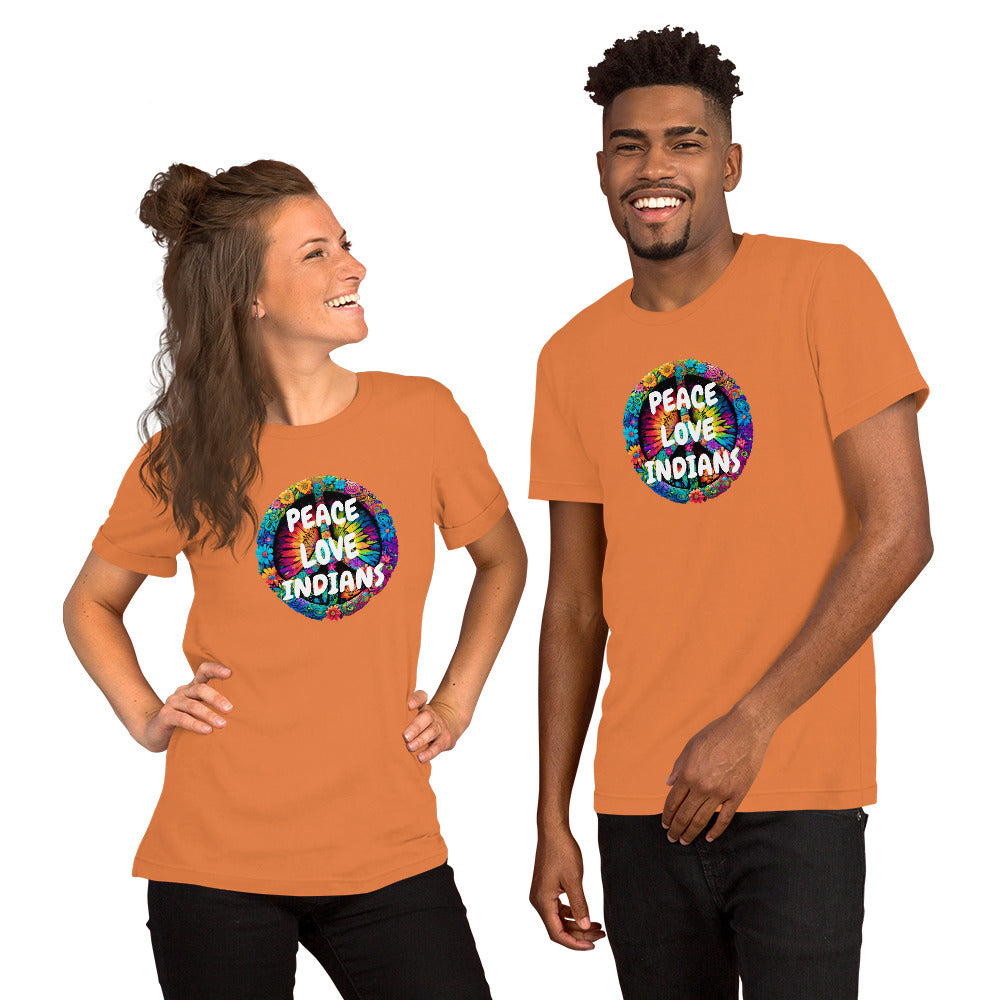 PEACE & LOVE Indians Unisex t-shirt