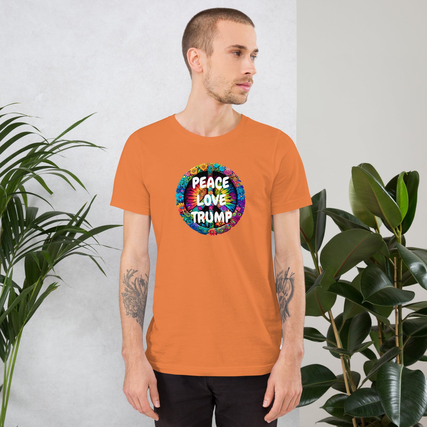 PEACE & LOVE TRUMP Unisex t-shirt