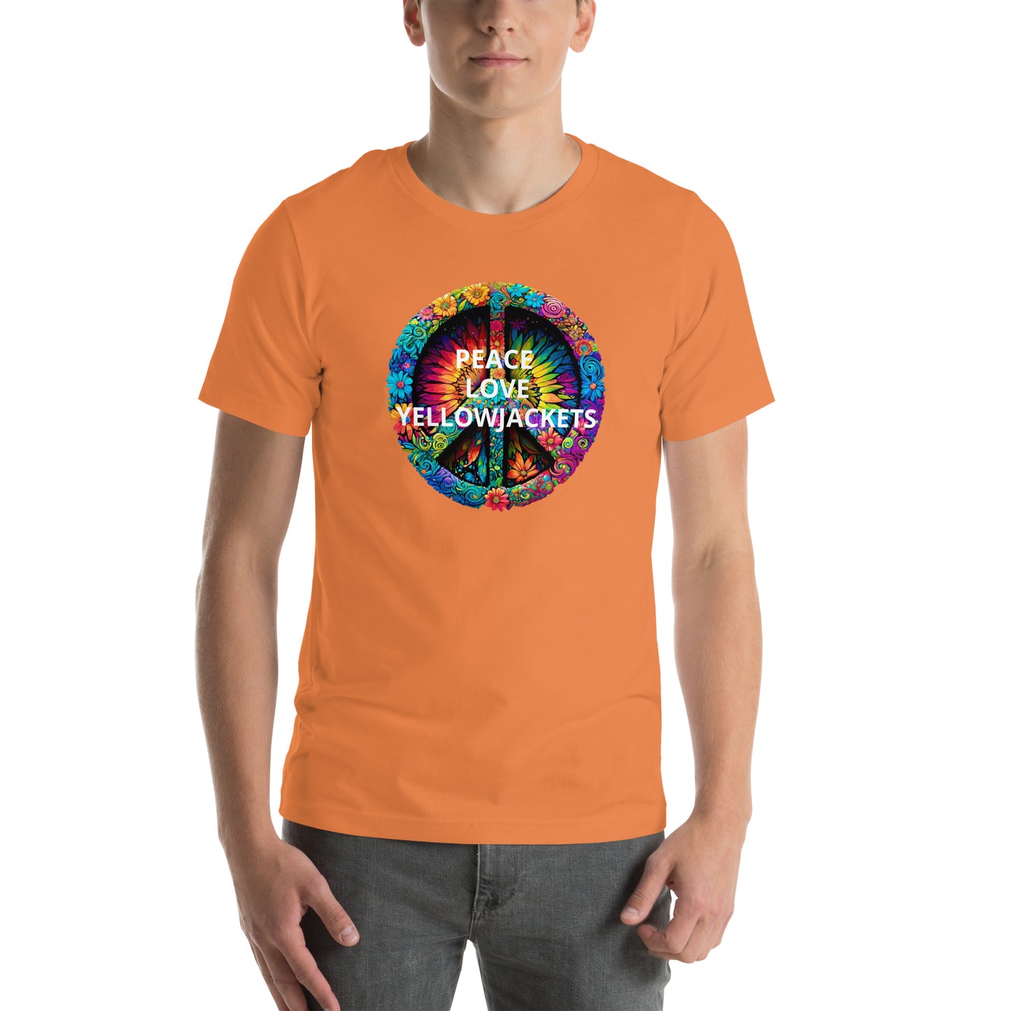 PEACE LOVE YELLOWJACKETS Unisex t-shirt