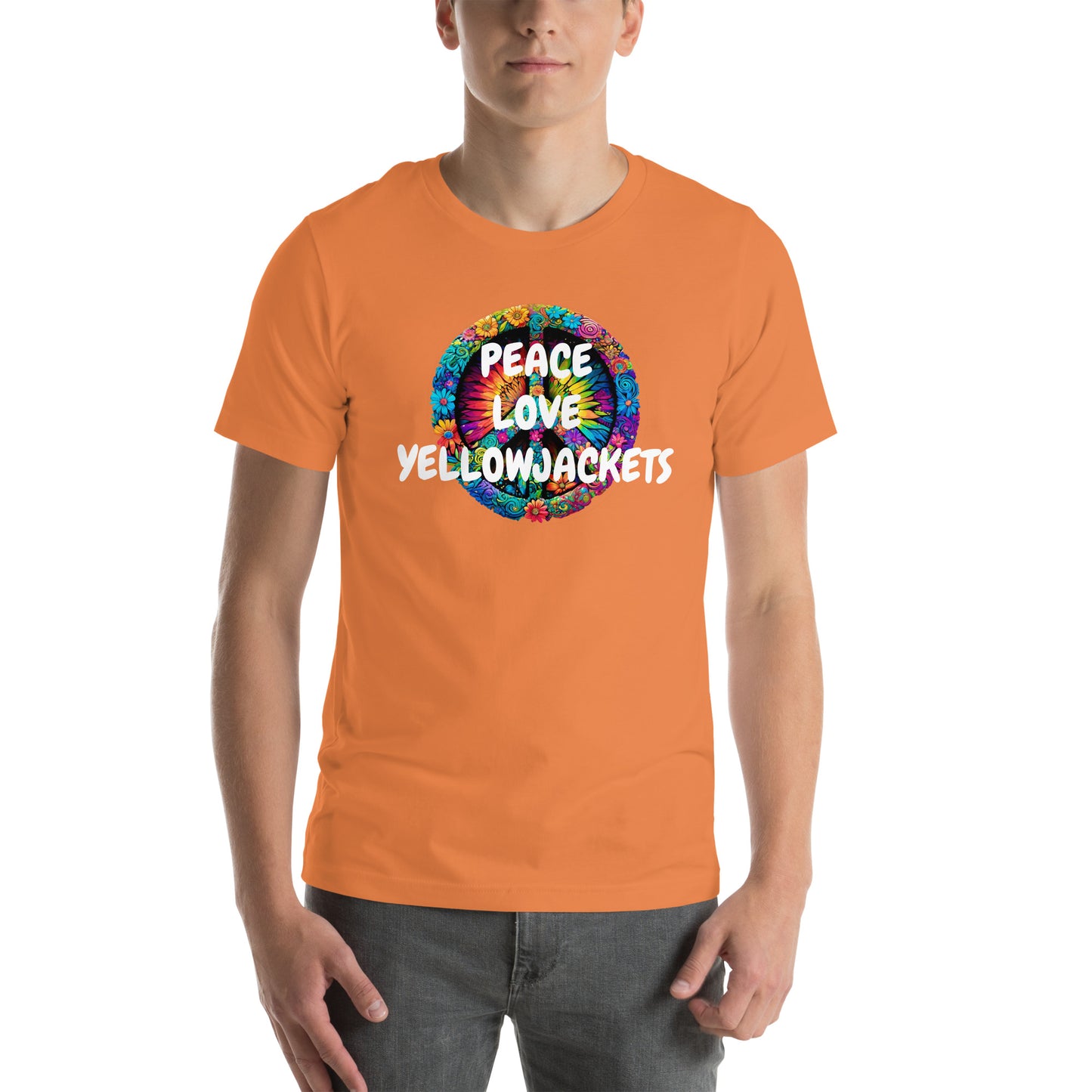 PEACE & LOVE YELLOWJACKETS Unisex t-shirt