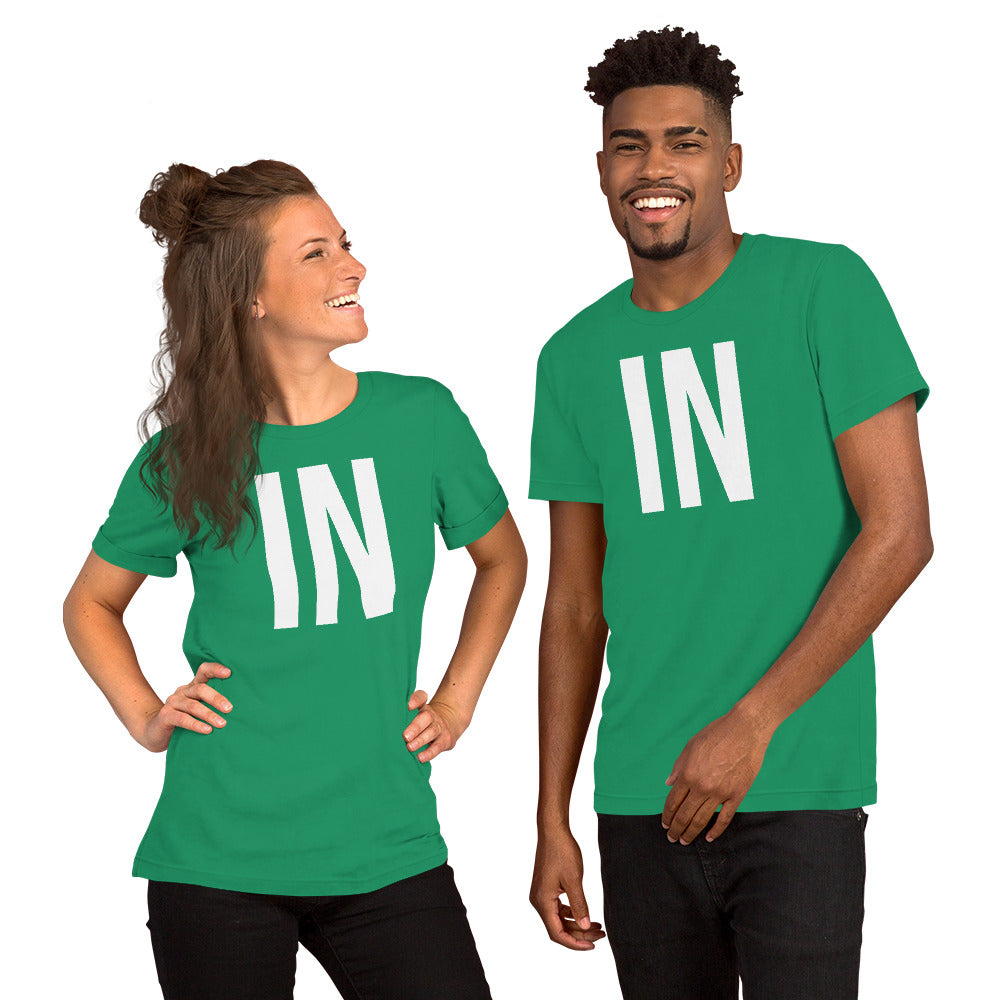 "IN" & "OUT" Unisex t-shirt