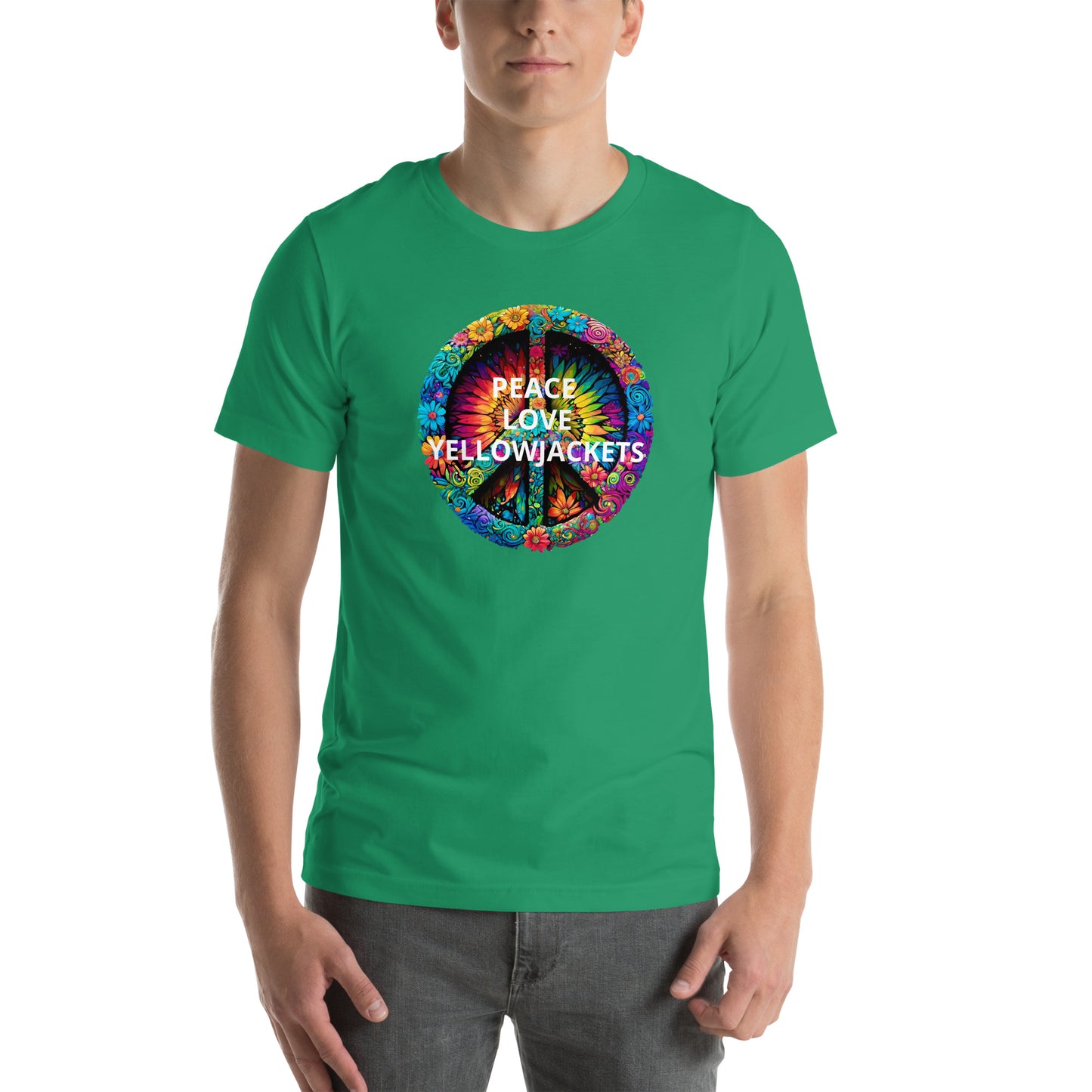 PEACE LOVE YELLOWJACKETS Unisex t-shirt