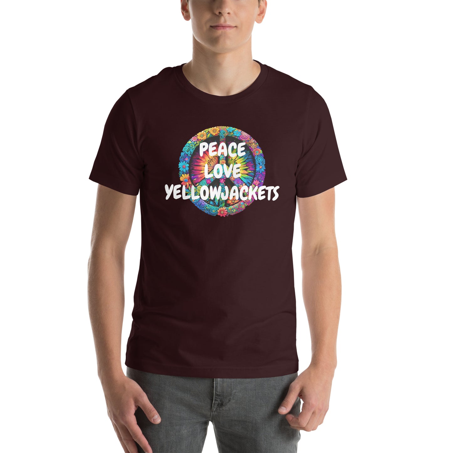 PEACE & LOVE YELLOWJACKETS Unisex t-shirt