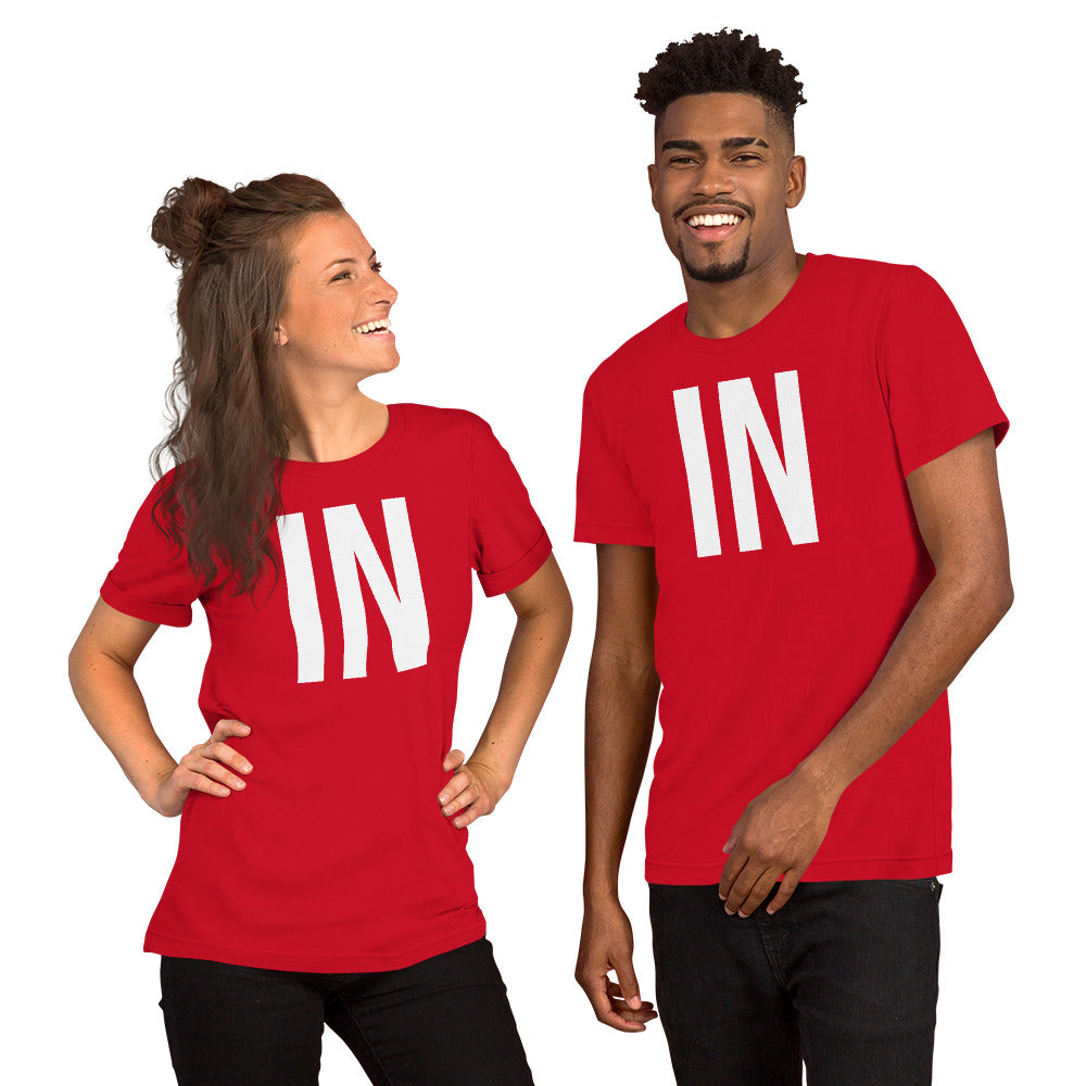 "IN" & "OUT" Unisex t-shirt