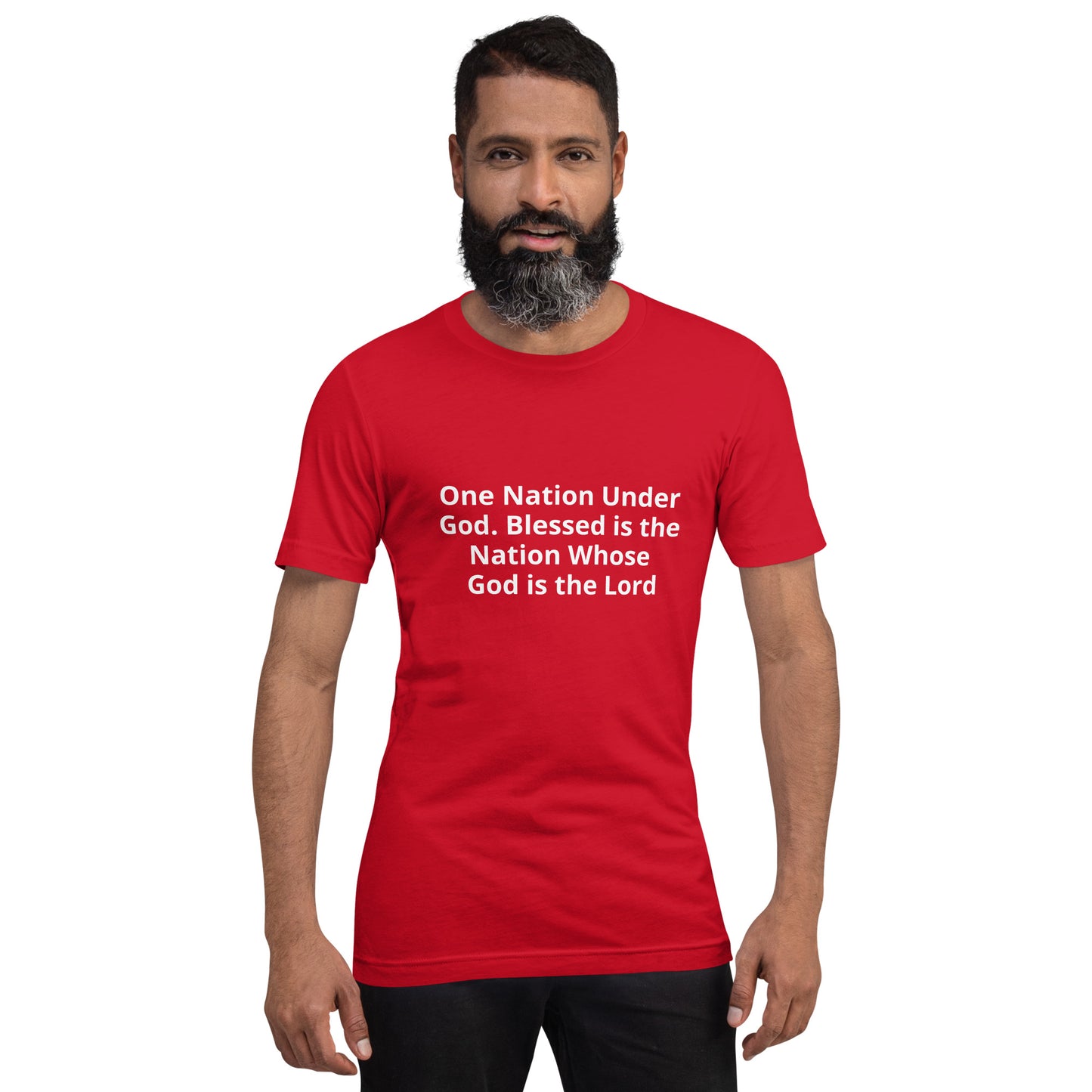 One Nation Under God. Blessed is the Nation Whose God is the Lord Unisex t-shirt