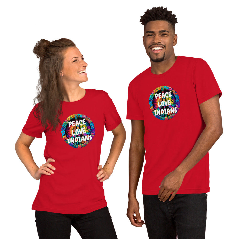 PEACE & LOVE Indians Unisex t-shirt