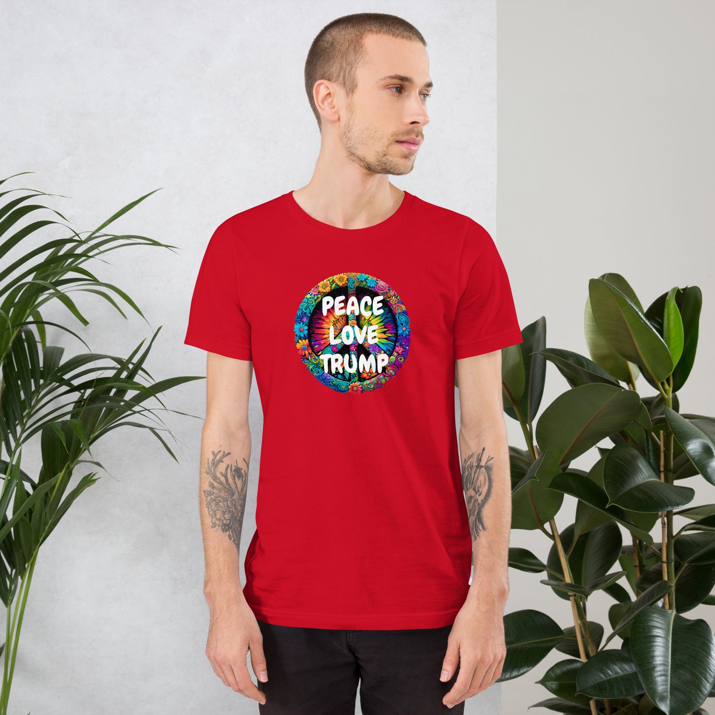 PEACE & LOVE TRUMP Unisex t-shirt